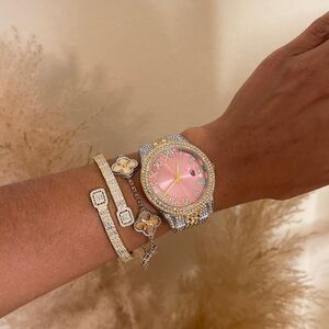 Chic Pink and Gold Women's Watch